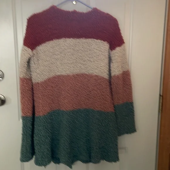 Hippie Rose Cozy Color-block Cardigan size Large Knitted sweater - Picture 5 of 5